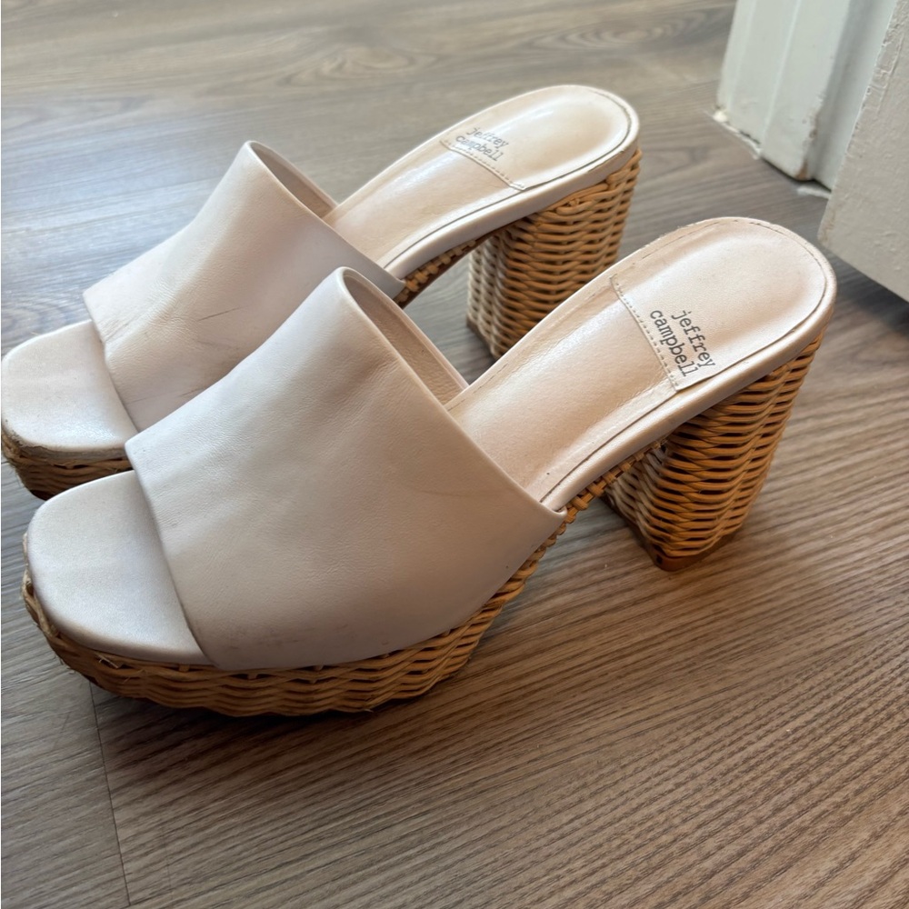 Jeffrey Campbell White Wedge Heels